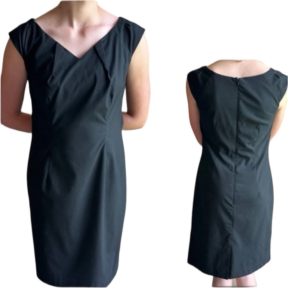 Mossimo black zip up, sleeveless, size 2 midi dress